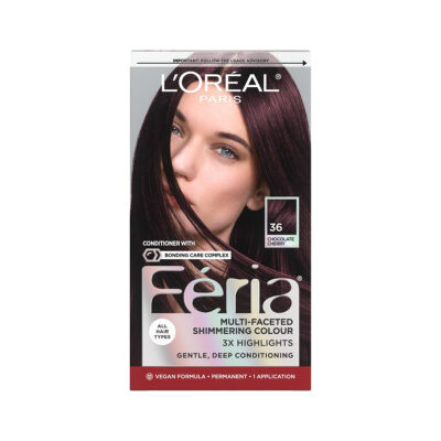Loreal Feria Multi-Faceted Shimmering Hair Color (36 Chocolate Cherry)