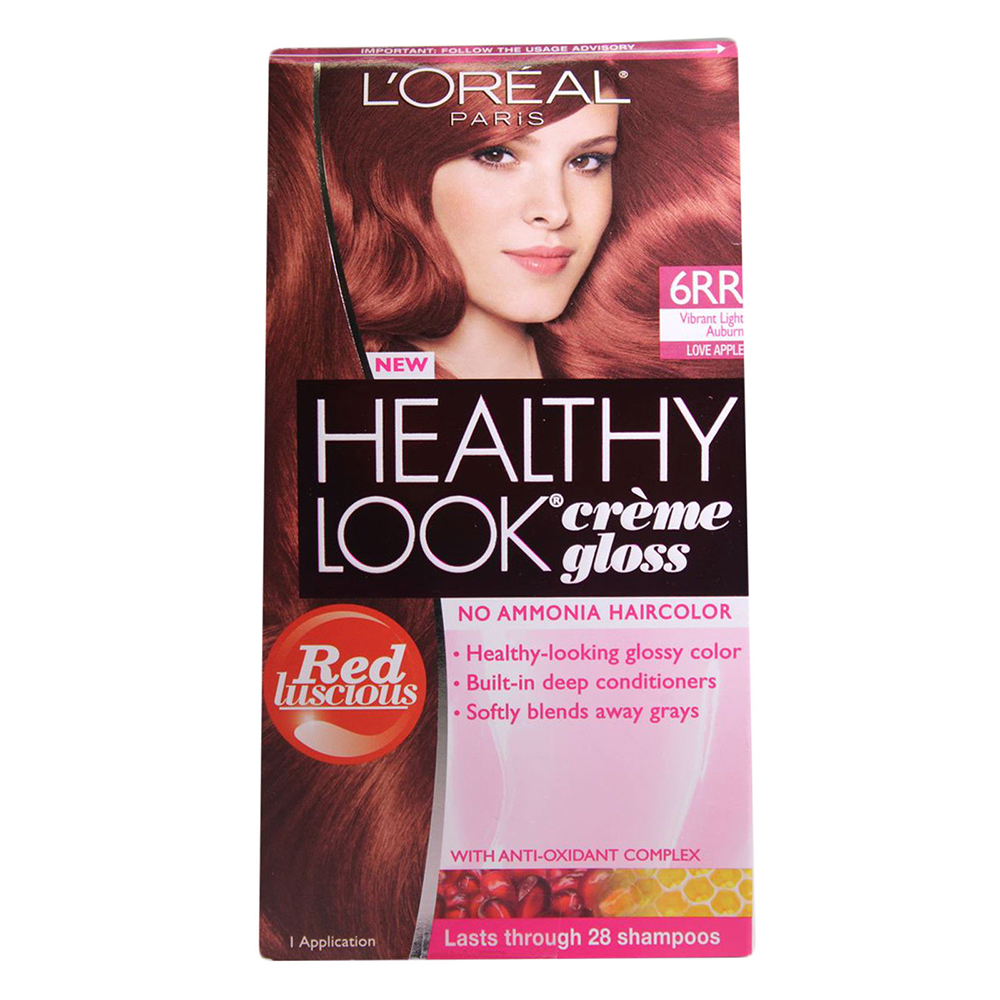 L'Oreal Paris Healthy Look Creme Gloss Color, Vibrant Light Auburn 6RR