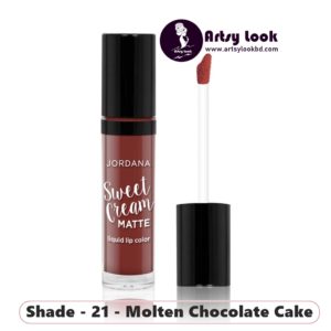 Jordana Sweet Cream Matte Liquid Lip Color - 21 - Molten Chocolate Cake