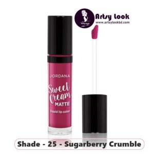 Jordana Sweet Cream Matte Liquid Lip Color - 25 - Sugarberry Crumble