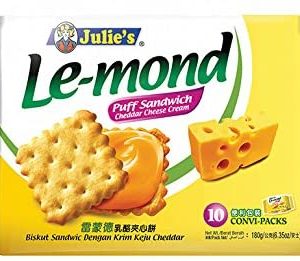 Julie's, Le-Mond, Puff Sandwich, Cheddar Cheese Cream, 180 g. [Pack of 1 piece]