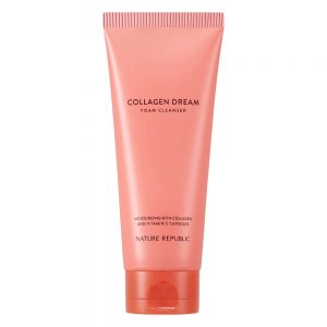 Moisturizing Collagen Dream Foam Cleanser - Nature Republic Daily Skin Care Vitamin C Capsule Smoothing Wrinkles Texture Improvement 150ml/5.07fl.oz