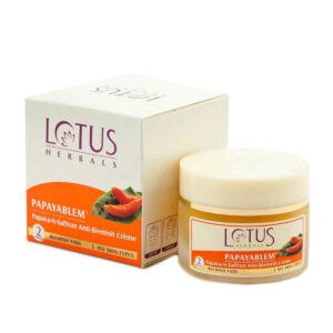 Lotus Herbals PAPAYABLEM Papaya-n-Saffron Anti-Blemish Creme 50 gms