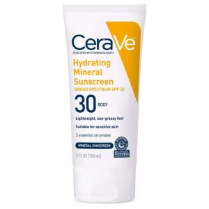CeraVe Hydrating Mineral Sunscreen Broad Spectrum SPF 30 (150ml)