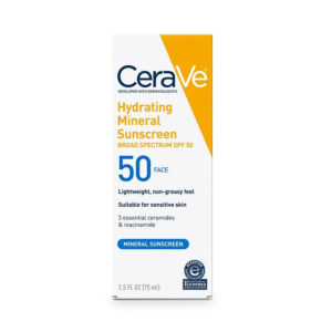 CeraVe Hydrating Mineral Face Sunscreen Broad Spectrum SPF 50 (75ml)