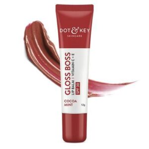 0003924 Dot Key Gloss Tinted Lip Balm Spf 30 I Vitamin C E For Dark Lips Cocoa Mint