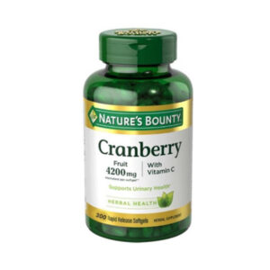 Natures Bounty Cranberry With Vitamin C 4200mg 300 Softgels