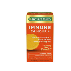 Natures Bounty Immune 24 Vitamin C D Zinc For Immune Support 1000 Mg 50 Softgels