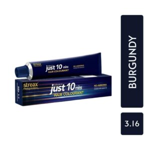 Streax Professional Just 10 Mins Hair Colourant Cream Burgundy 3.16