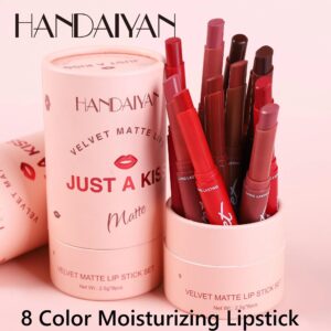HANDAIYAN Just a Kiss velvet Lipstick set of 8 pcs