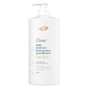 Dove Daily Moisture Shampoo for Dry Hair, with Liquid Bio-Protein Care and Hyaluronic Serum, 828 ML