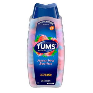 TUMS Ultra Strength Chewable Antacid Tablets, Assorted Berries – 265 ct