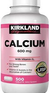 Kirkland Signature Calcium 600 mg + D3, 500 Tablets