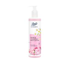 BOOTS INGREDIENTS peony and chamomile body lotion 290 ml