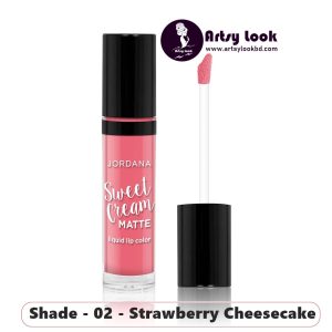 Jordana Sweet Cream Matte Liquid Lip Color - 02 - Strawberry Cheesecake