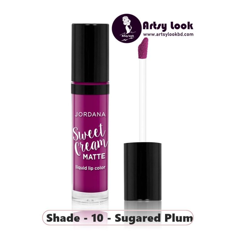 Jordana Sweet Cream Matte Liquid Lip Color - 10 - Sugared Plum