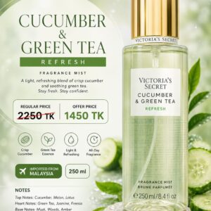 Victoria's Secret "Cucumber & Green Tea" Refresh Fragrance Mist 250