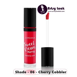 Jordana Sweet Cream Matte Liquid Lip Color - 06 - Cherry Cobbler