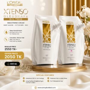 L’Oréal Paris Professional Xtenso Oil Trio Extra Resistant Hair Straightening Cream 400ml + Neutralizing Straightning Cream 400ml