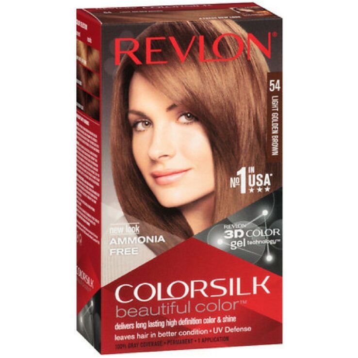 Revlon ColorSilk Beautiful 3D Hair Color - 54 Castano Claro Dorado