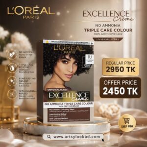 L'Oreal Excellence No Ammonia Triple Care Colour - 1U Universal Black