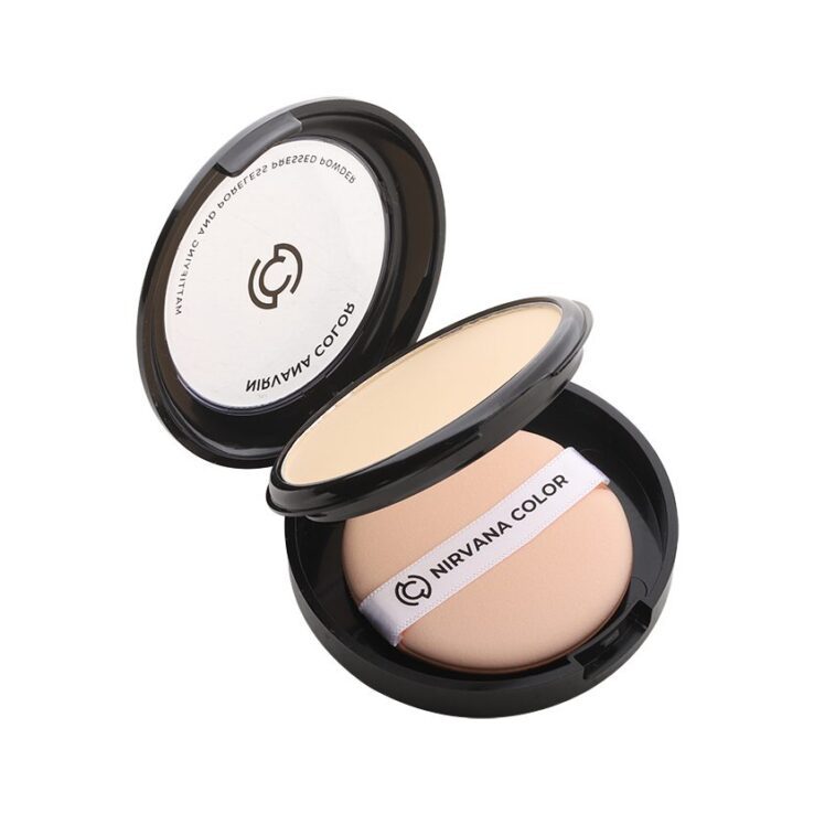 Nirvana Color Mattifying and Poreless Pressed Powder (Light Beige) (15gm)