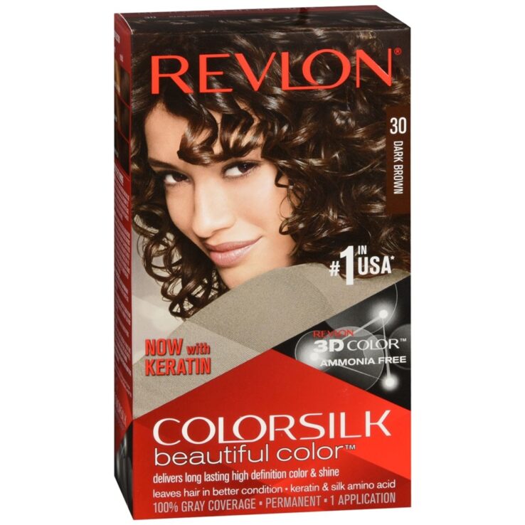 Revlon ColorSilk Beautiful Color Permanent Hair color 30 Dark Brown