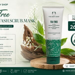 The Body Shop Tea Tree 3-in-1 Wash Scrub Mask Size: 125ml