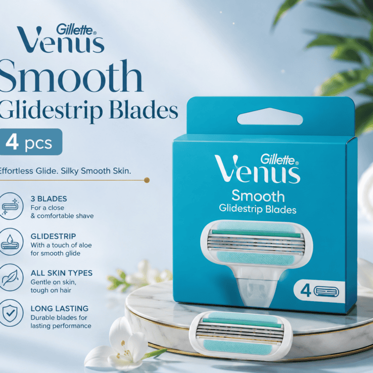 Gillette Venus Smooth Glidestrip Blades 4pcs