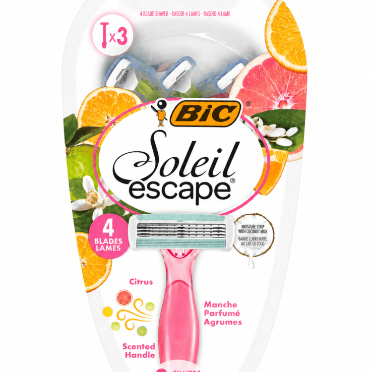 : BIC Soleil Escape Citrus Scented Disposable Razors (3 Shavers)