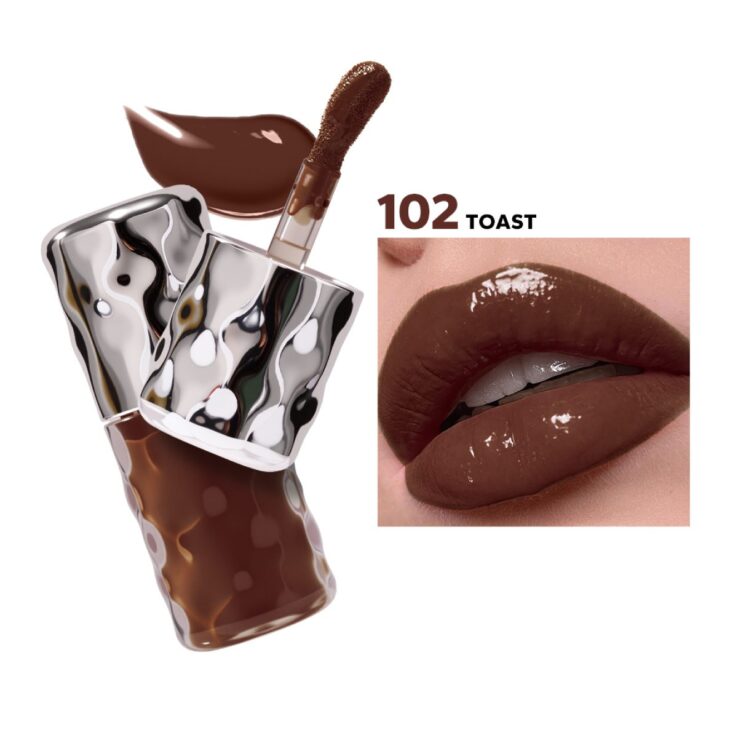 Beauty Glazed Volume Plumping Lip Gloss - 102 TOAST Size: 6gm