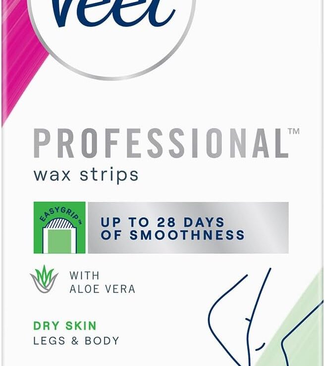 Veet Professional 20pcs Wax Strips with Aloe Vera for Dry Skin
