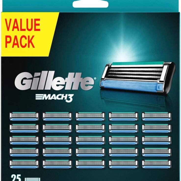 Gillette Mach 3 Value Pack Cartridges 25 Pieces