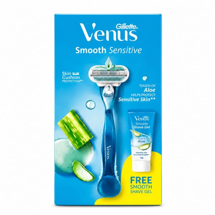Gillette Venus Smooth Sensitive Aloe Extracts Razor for Women