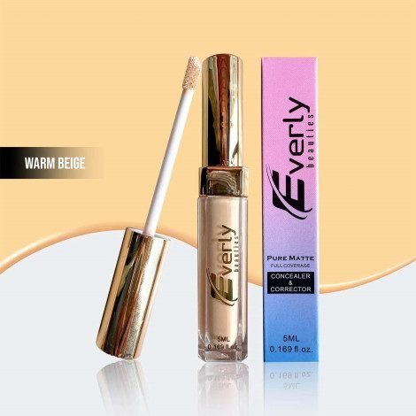 Everly Beauties Pure Matte Full Coverage Concealer & Corrector - Warm Beige